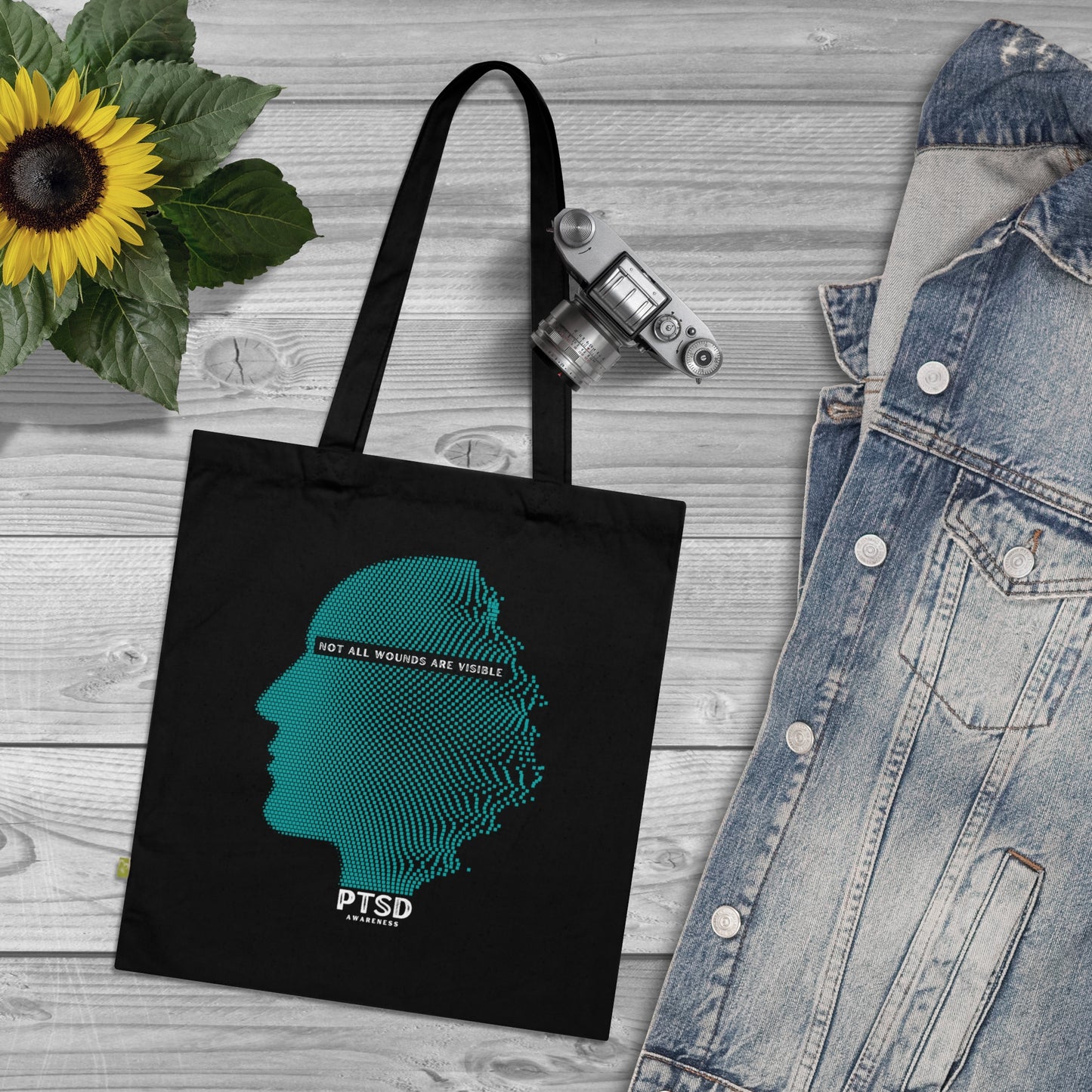PTSD Awareness Organic Cotton Tote Bag