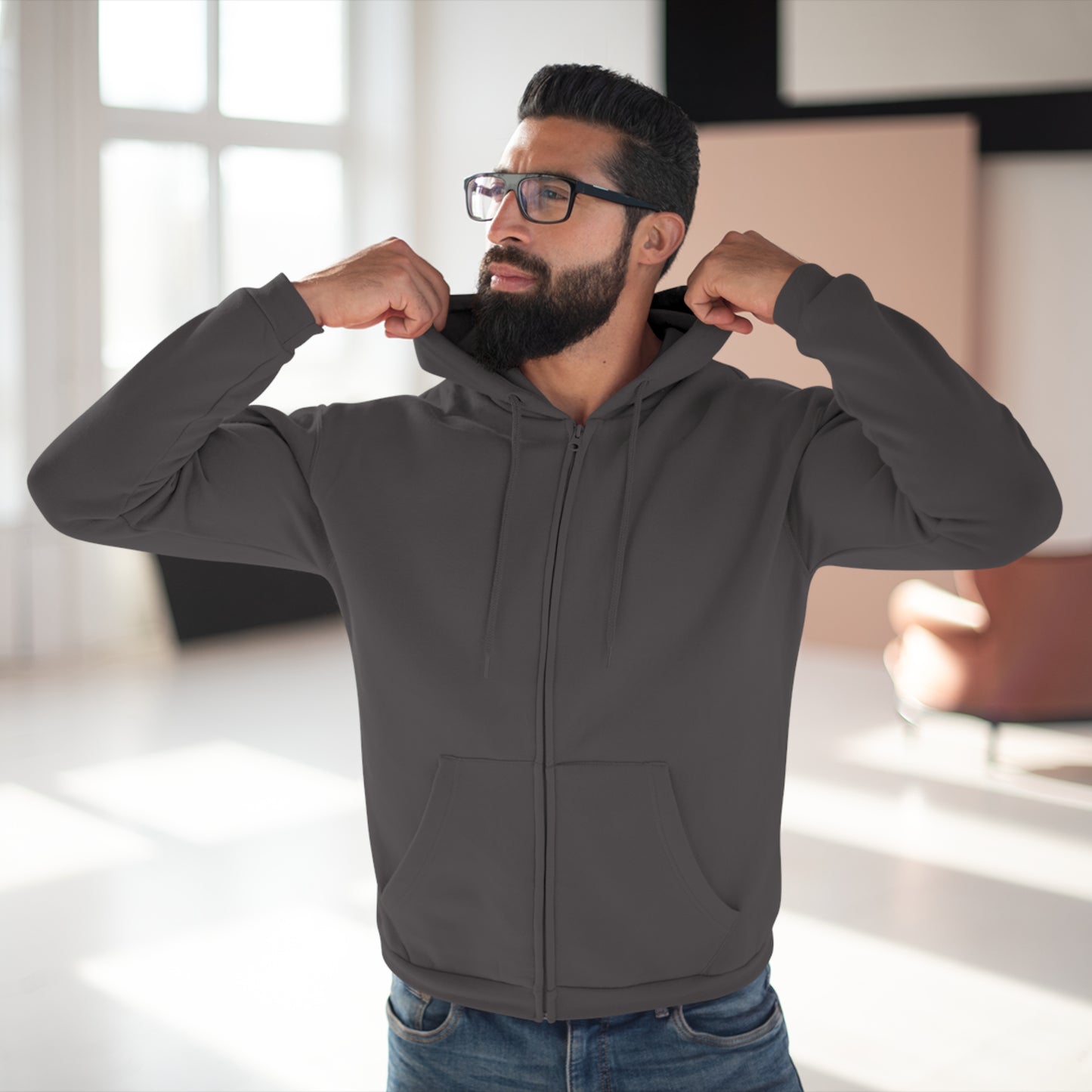 HERO Zip Up Hoodie (logo on back)