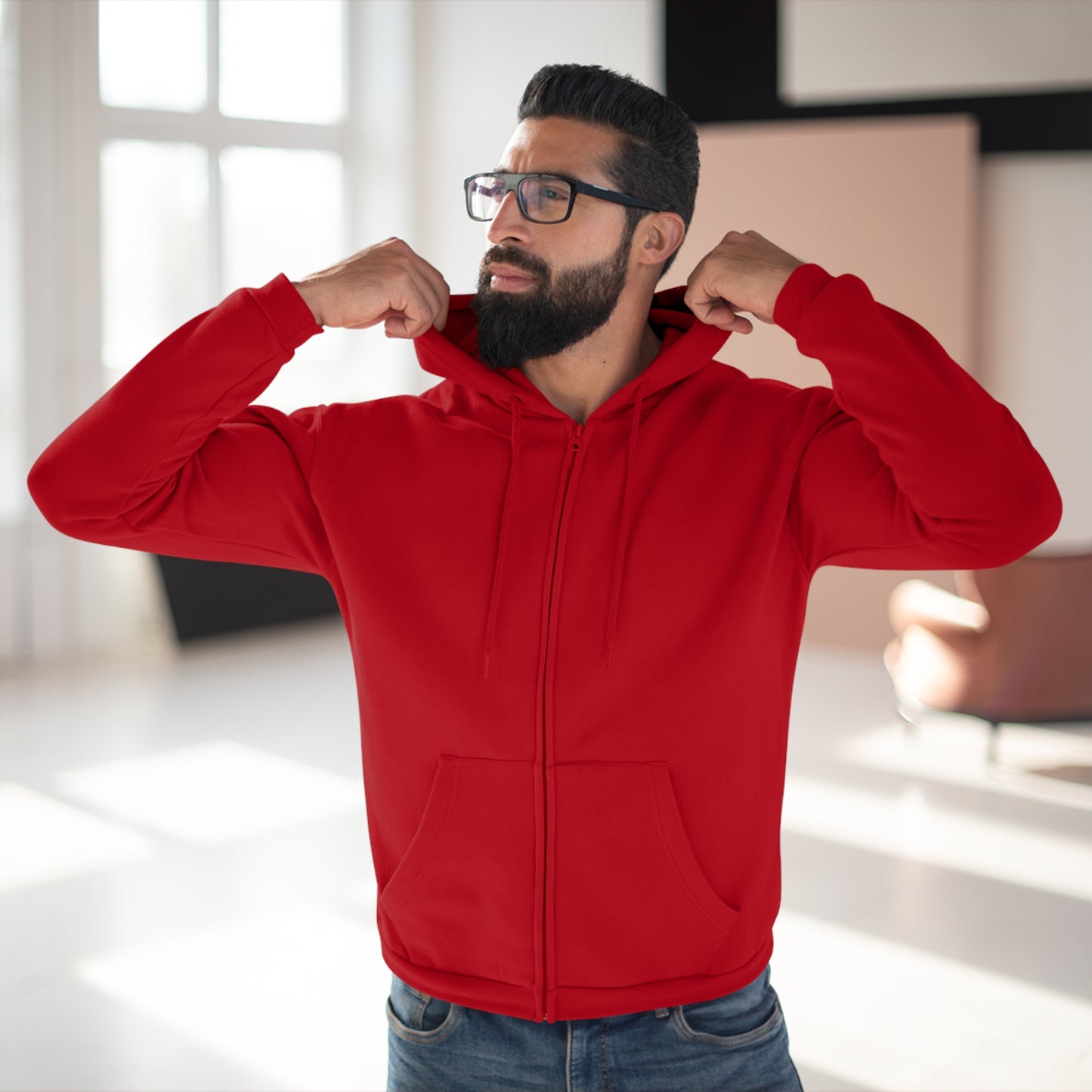 HERO Zip Up Hoodie (logo on back)