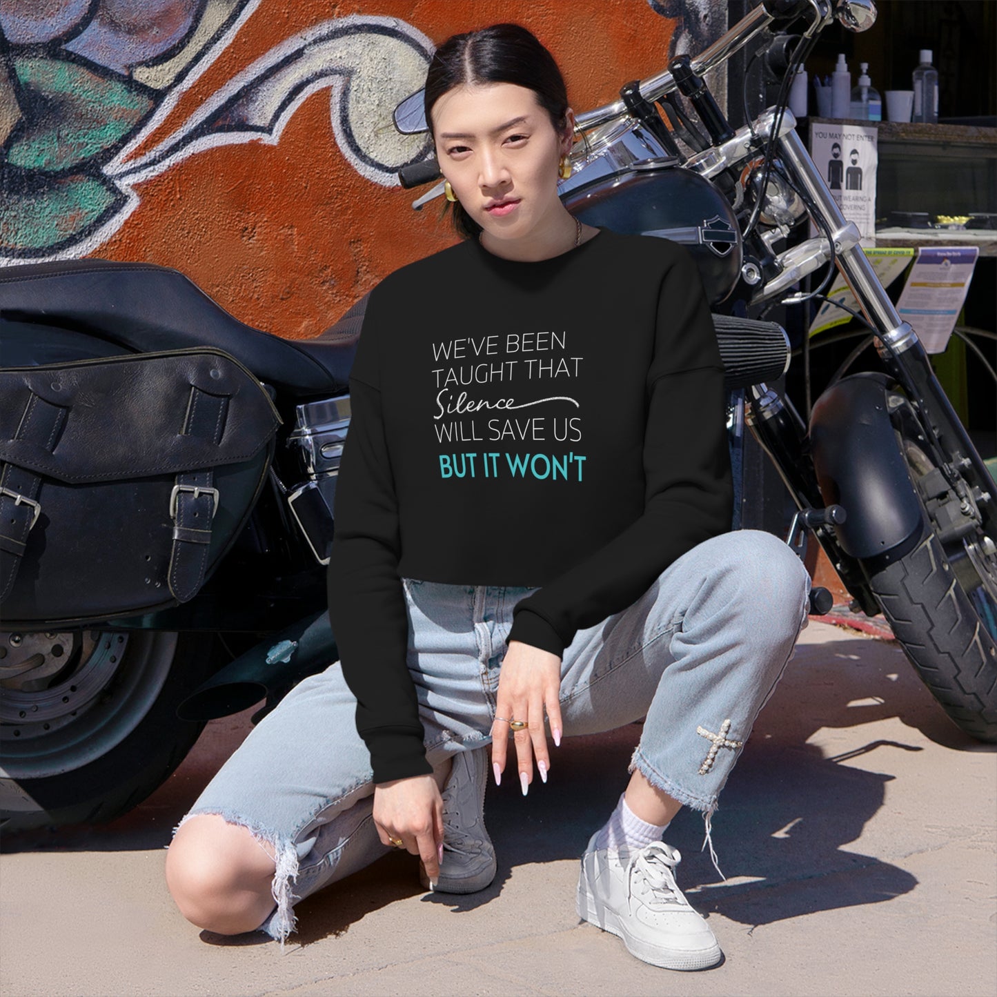 MST Awareness Cropped Sweatshirt