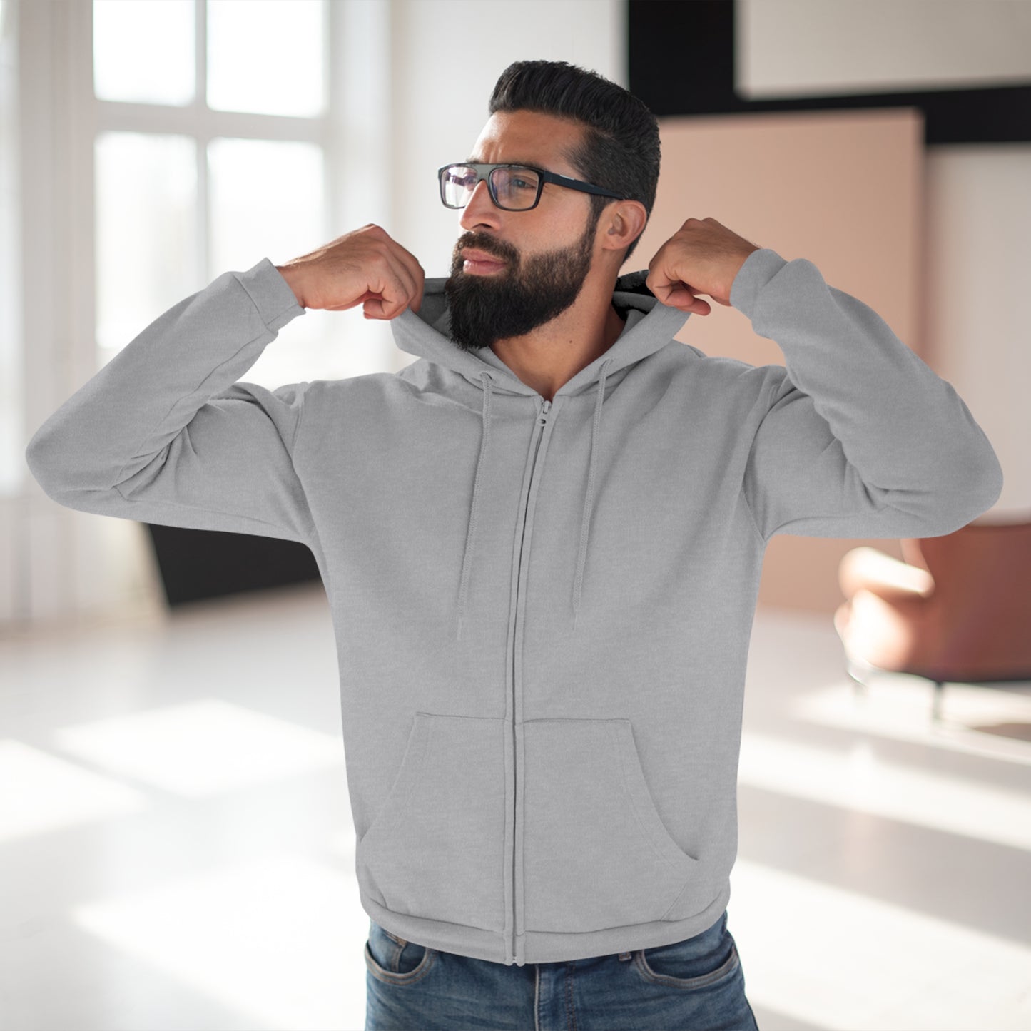 HERO Zip Up Hoodie (logo on back)
