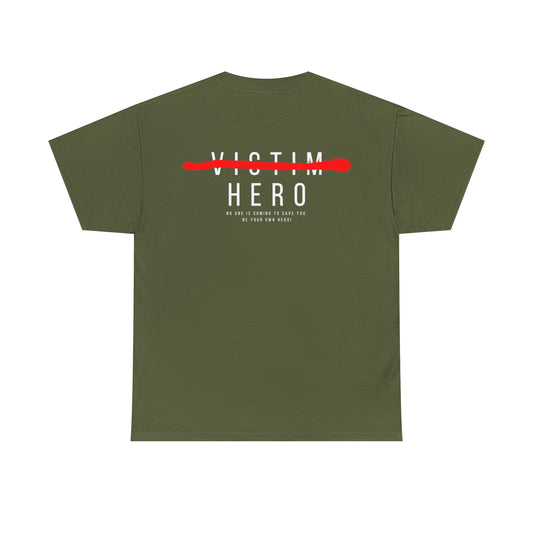 HERO Heavy Cotton Tee (logo w/saying on back)