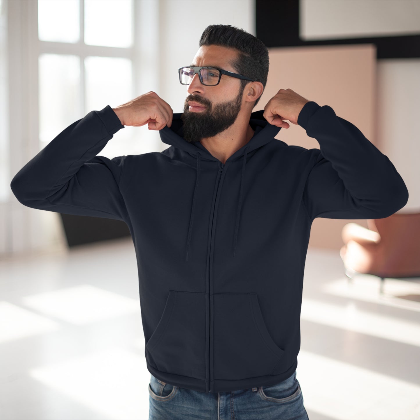 HERO Zip Up Hoodie (logo on back)