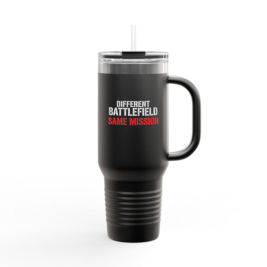 DD-214 Warrior 40oz Insulated Tumbler - "Different Battlefield, Same Mission"